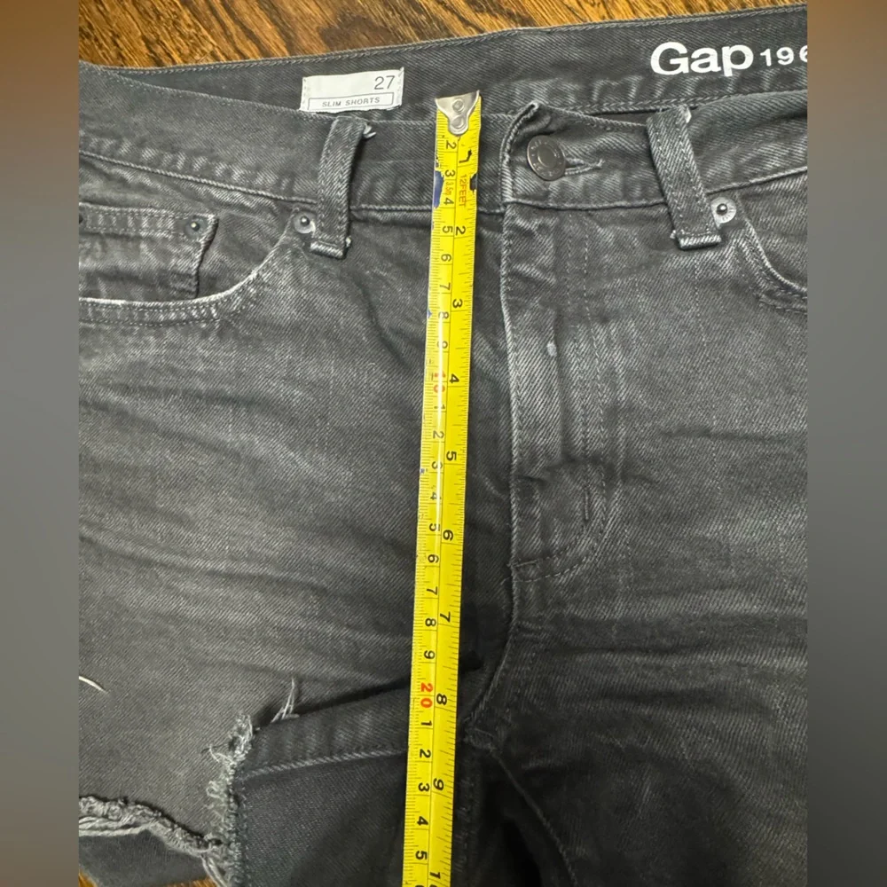 GAP Charcoal Slim Denim Shorts, Size: 27
